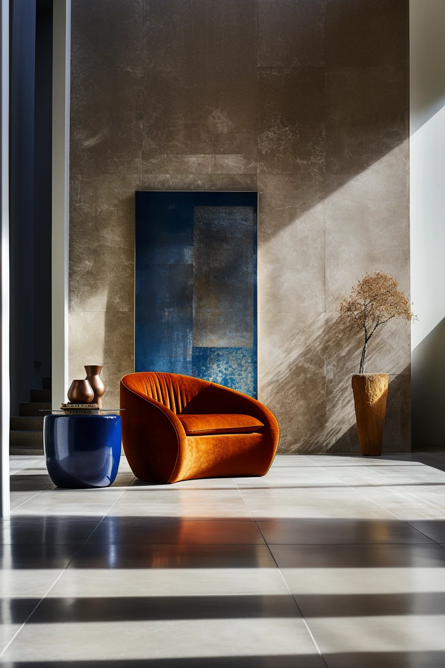 Eclipse Chair in suede fabric